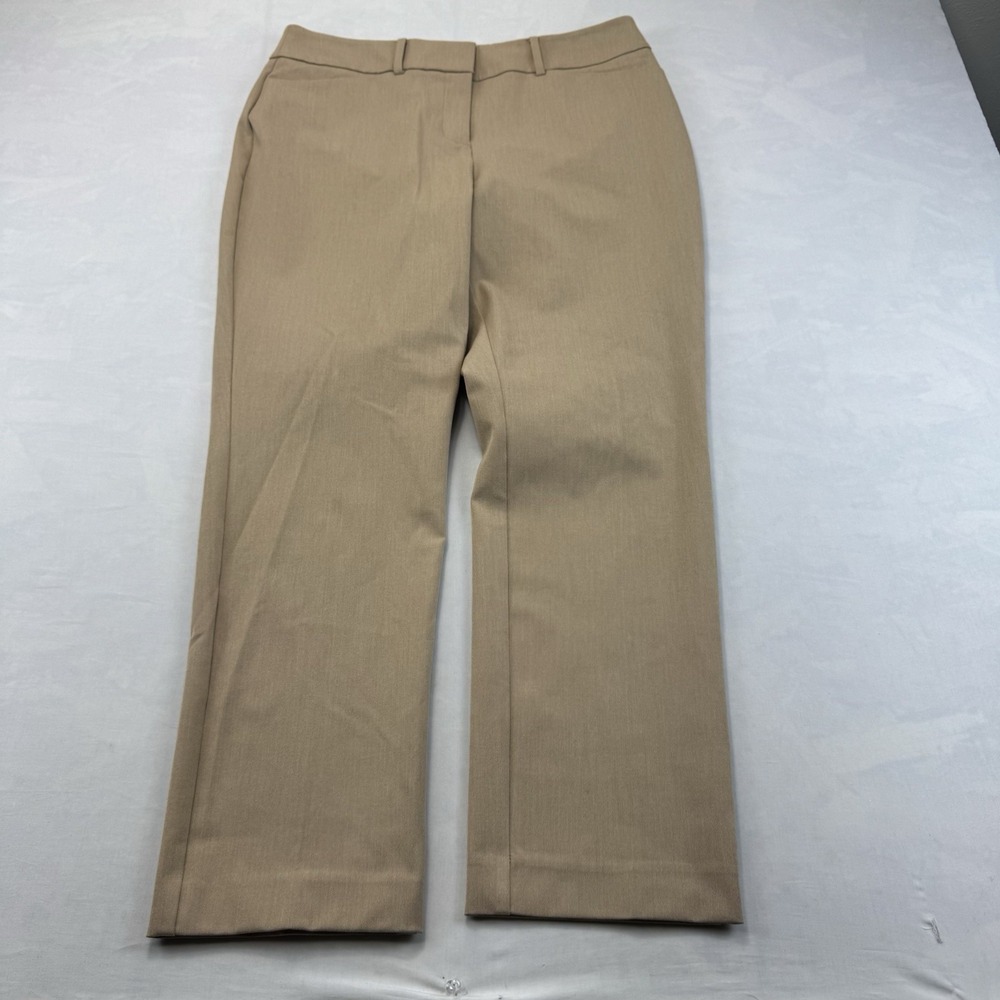 Ann Taylor Factory Women's 10P Petite Tan Beige Straight Leg Dress Pants